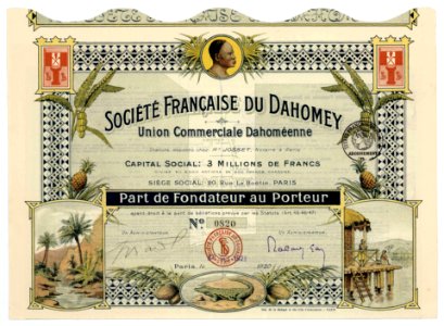 Soc. Francaise du Dahomey 1923