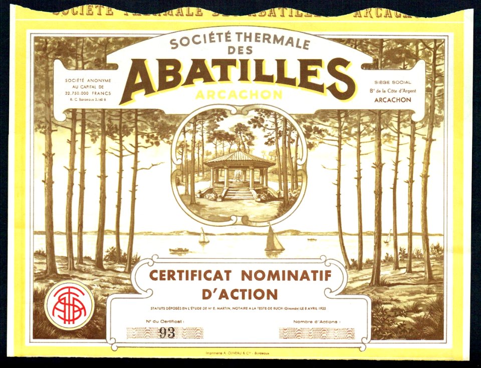 Soc. Thermale des Abatilles 1925