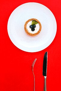 Plate fruit tart photo