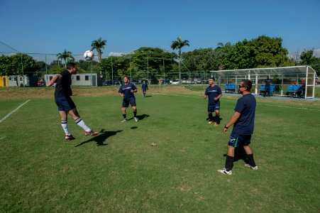 Soccer match with Brazilian navy 140806-N-MD297-140