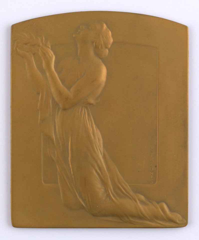 Société Belge de Radiologie - Journal Belge de Radiologie 1907-1932, plaquette by Pierre Theunis, Belgium, 1932, Coins and Medals Department of the Royal Library of Belgium, 2N83 - 10 (recto)
