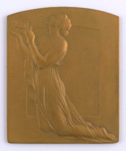 Société Belge de Radiologie - Journal Belge de Radiologie 1907-1932, plaquette by Pierre Theunis, Belgium, 1932, Coins and Medals Department of the Royal Library of Belgium, 2N83 - 10 (recto)