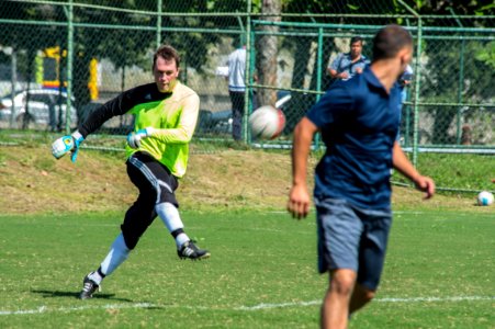 Soccer match with Brazilian navy 140806-N-MD297-345