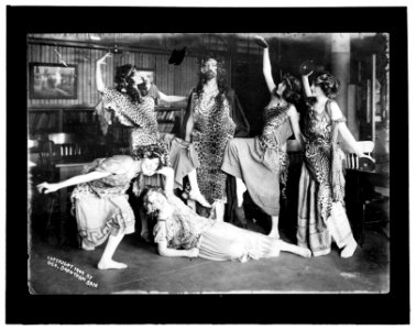 Society women in Greek pageant- Grace Walters, Mrs. Arthur Scott Burden, Mr. A. Herter (artists who designed pageant), Mrs. J.B. Eustis, Martha White and Miss M.R. White LCCN2005686685