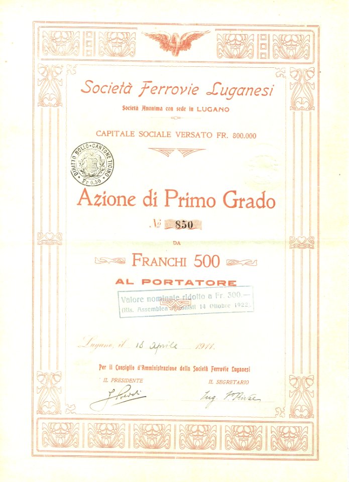 Società Ferrovie Luganesi 1911