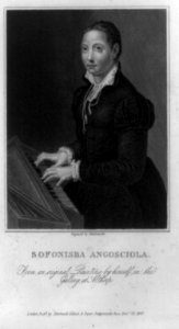 Sofonisba Angosciola, from an original painting by herself in the Gallery at Althorp - engraved by Hawksworth. LCCN89711061