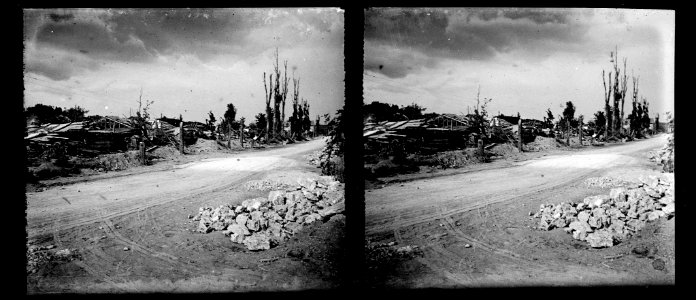 Soissons. La verrerie. 1ères lignes allemandes - Fonds Berthelé - 49Fi1287