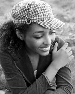 Woman natural hat