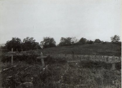 Soldatenfriedhof auf Kote 787 Gräber von Fähnrich Rausch rechts, und Rittler links. (BildID 15660821)