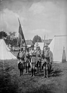 Soldats du 35e régiment d'infanterie au camp de Valdahon, septembre 1926