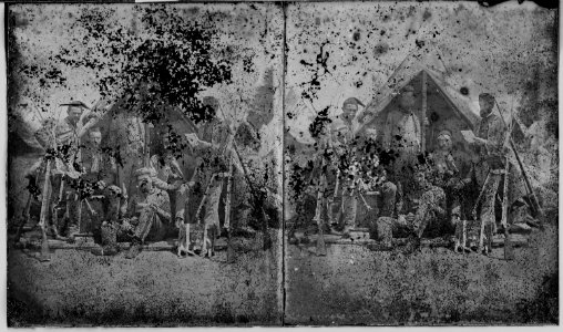 Soldiers at tent - NARA - 529743