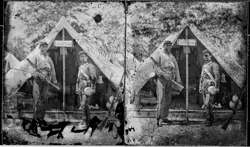 Soldiers in front of The Junction, tent (4271546369)