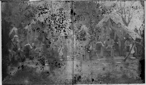 Soldiers at tent - NARA - 529747