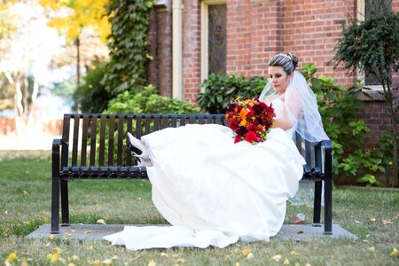 Wedding white dress photo