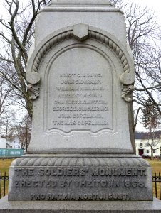 Soldiers' Monument inscription - Westborough, Massachusetts - DSC04936