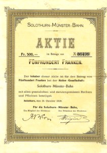 Solothurn-Münster-Bahn 1906