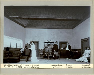 Som blad för stormen, Dramatiska teatern 1903. Föreställningsbild - SMV - H14 047