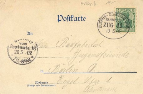 Soldin, Ostbrandenburg - Etabilissement Schützenhaus (back) (Zeno Ansichtskarten)