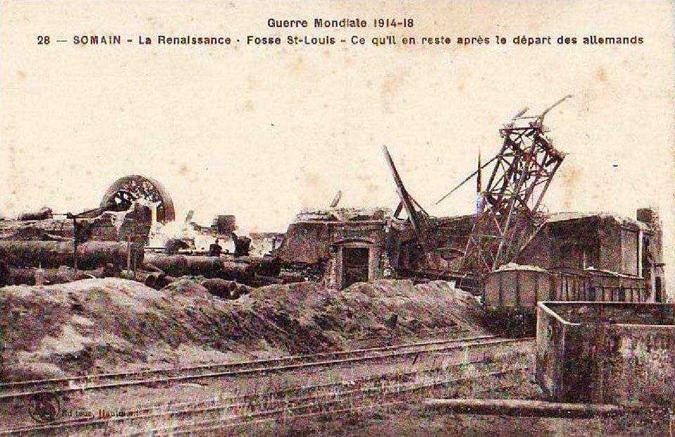 Somain - Fosse Saint Louis en 1918