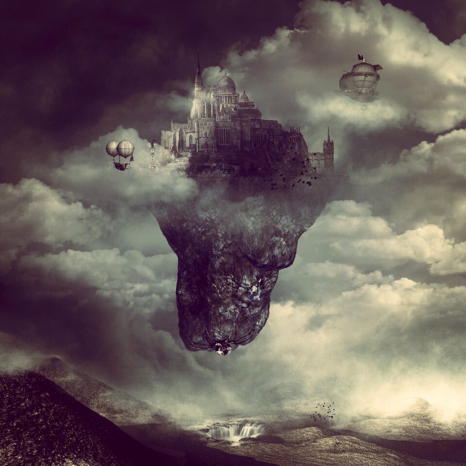 Antique sky clouds