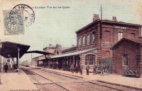 Somain - Vue sur les quais de la Gare