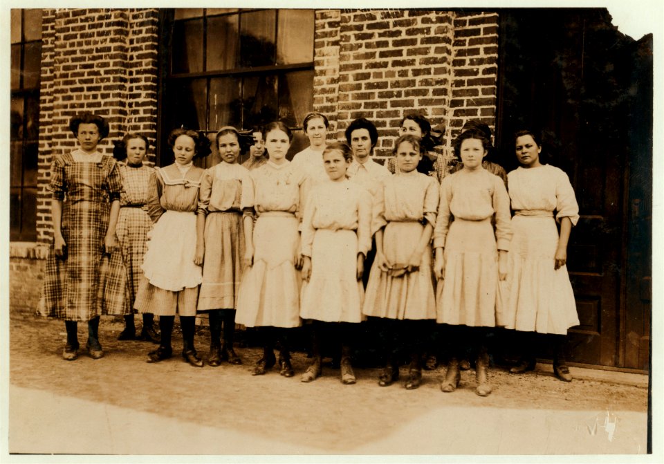 Some of the girls (not the youngest) working at the Priscilla Knitting Mills, Meridian, Miss. LOC nclc.02031
