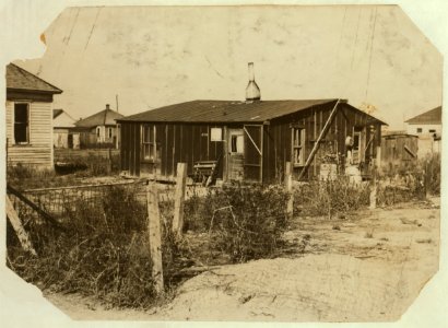 Some of the shacks in 'St. Petersburg,' the district in which the beet-workers live in Sterling. Some have to rent even these poor shacks, but many have their own cottages and some buy their LOC nclc.00317