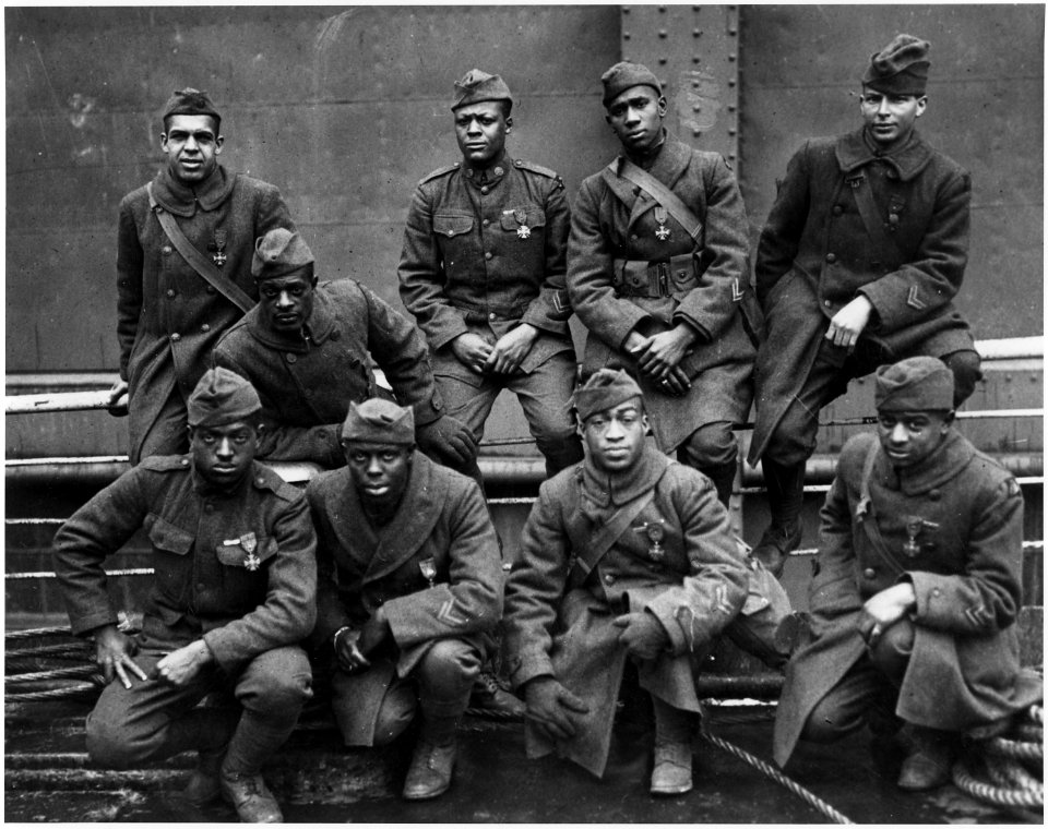 Some of the (African American) men of the 369th (15th New York). Who won the Croix de Guerre for ga . . . - NARA - 533492
