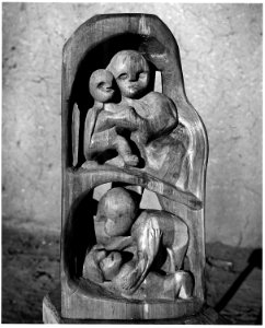 Taos County, New Mexico. Wood carvings of Patrocina Barela - NARA - 521863