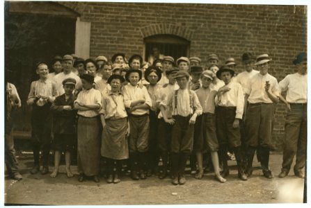 Some of the young boys who are rollers and bunch-breakers in Danville Cigarette Factory. The very smallest ones avoided the camera. One of them asked me if the camera told their ages. LOC nclc.04747