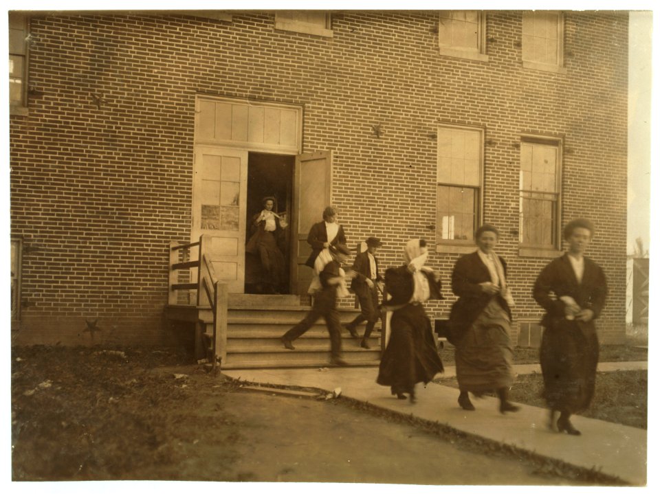 Some of the Young Boys Working in the Robert Johnson Rand Shoe Factory, Washington, Mo. (Branch of St. Louis firm making Star shoes.) On left end is Henry Detmer, who said he has been LOC nclc.04695