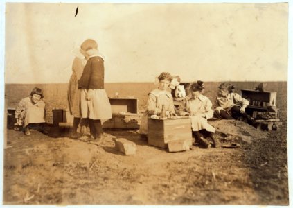 Some original play houses conceived and executed by girls at the Oklahoma School for the Blind. See Ellis report. LOC nclc.05230
