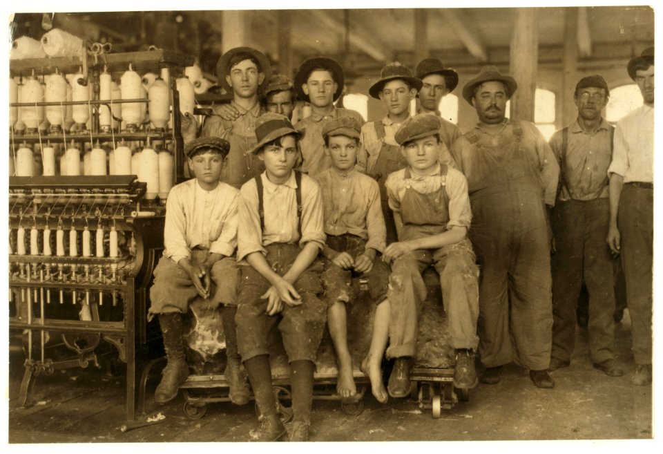Some of the younger boys working in Brazos Valley Cotton Mills at West. One Charlie Lott was thirteen years old according to Family Record. Another Norman Vaughn apparently twelve year old LOC nclc.02871