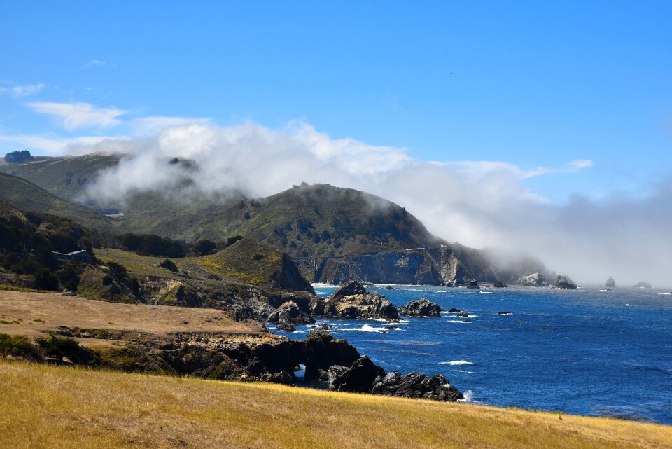 Landscape mountain sea