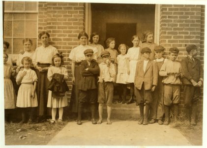 Some samples (not all) of the children in the 'Kindergarten Factory' run by the High Point and Piedmont Hosiery Mills, High Point, N.C. Every child in these photos worked- I saw them at work LOC nclc.02632