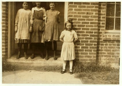 Some samples (not all) of the children in the 'Kindergarten Factory' run by the High Point and Piedmont Hosiery Mills, High Point, N.C. Every child in these photos worked; I saw them at work LOC nclc.02690