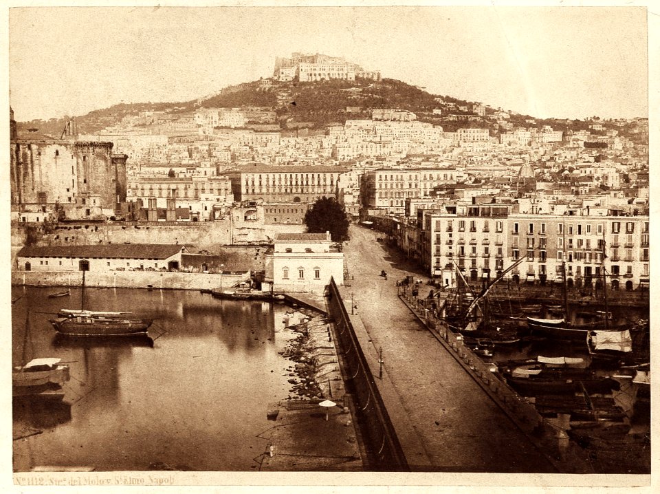 Sommer, Giorgio (1834-1914) - n. 1112 - Napoli - Panorama dal molo