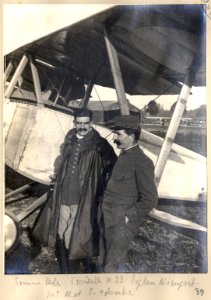 Somme-Vesle. Biplan Nieuport 10. Les fréres M. et J. Colombe - Fonds Berthelé - 49Fi1874-39