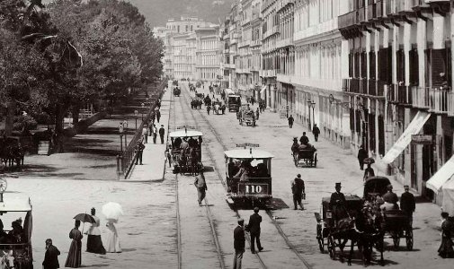 Sommer, Giorgio (1834-1914) - n. 1133 bis - Riviera di Chiaia da Piazza Vittoria (dettail)