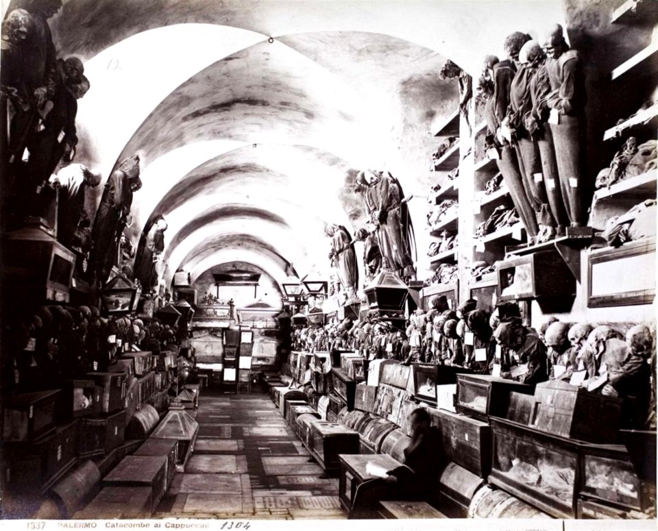 Sommer, Giorgio (1834-1914) - n. 1337 - Palermo - Catacombe dei Cappuccini