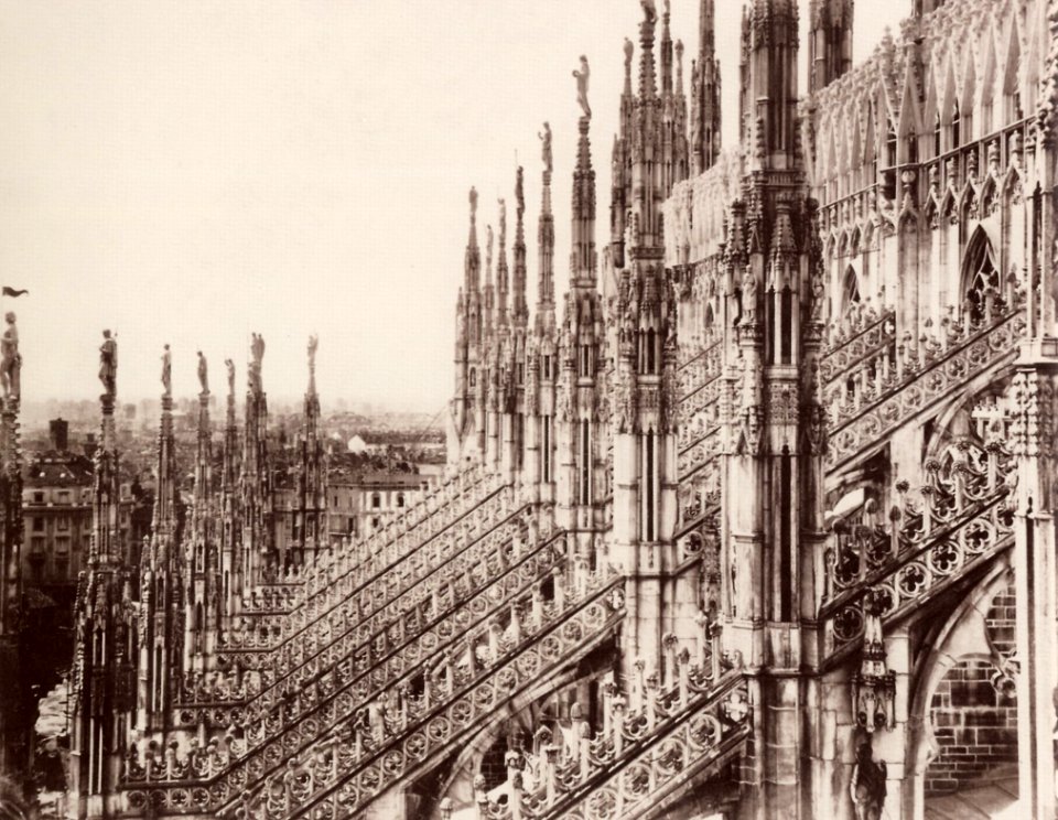 Sommer, Giorgio - Detail des Doms in Milan (Zeno Fotografie)