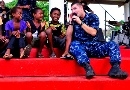 Son of Aurora, Neb., Resident Participates in Humanitarian Mission In South Pacific 110430-N-KB563-633