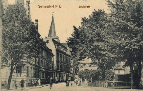 Sommerfeld (N.-L.), Ostbrandenburg - Schulstraße (Zeno Ansichtskarten)