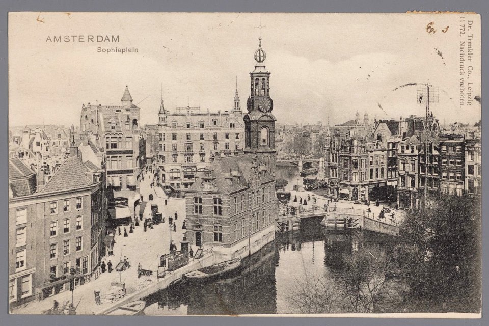Sophiaplein met Munttoren, Afb 010137000660