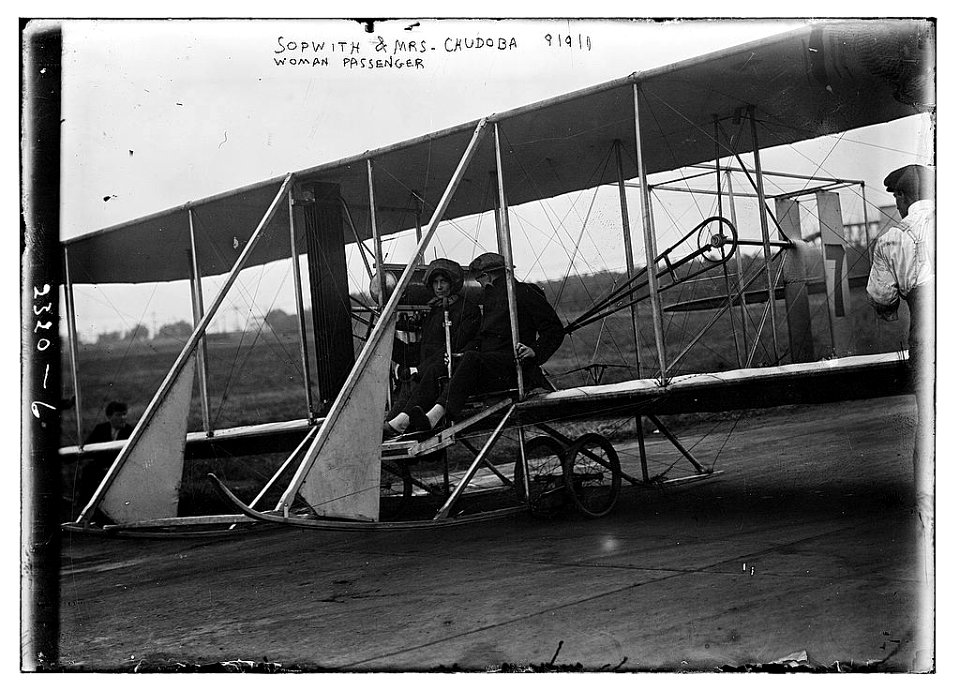Sopwith & Mrs. Chudoba, woman passenger LCCN2014689863