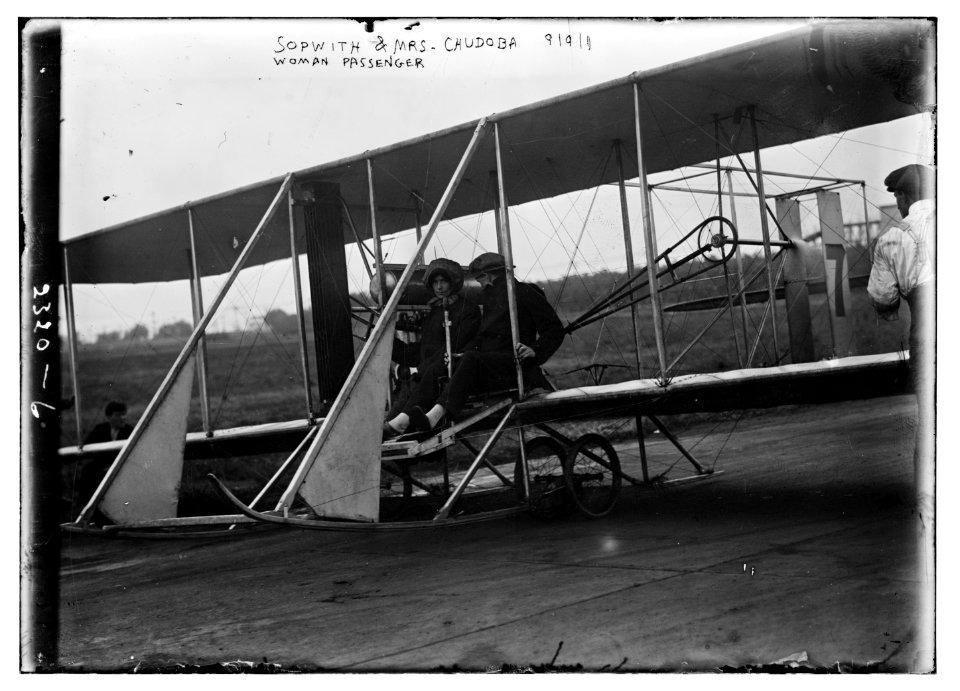 Sopwith & Mrs. Chudoba, woman passenger LCCN2014689863