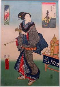 Soshi-do at Horinouchi - One hundred famous places and beauties of Edo, by Toyokuni III (Kunisada), 1857 AD - Edo-Tokyo Museum - Sumida, Tokyo, Japan - DSC06800