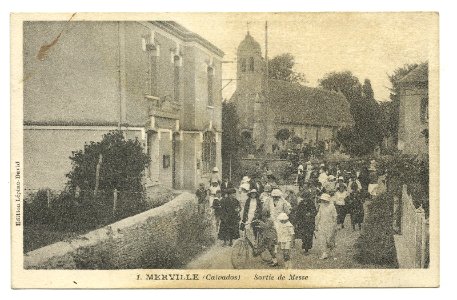Sortie de messe à Merville