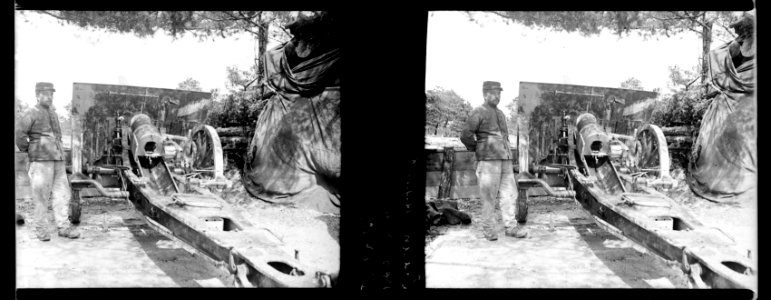 Souain. 14-04-16. Bois d'obus. Pièce de 105. - Fonds Berthelé - 49Fi877