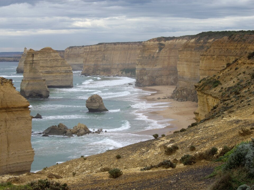 Coast landmark sandstone